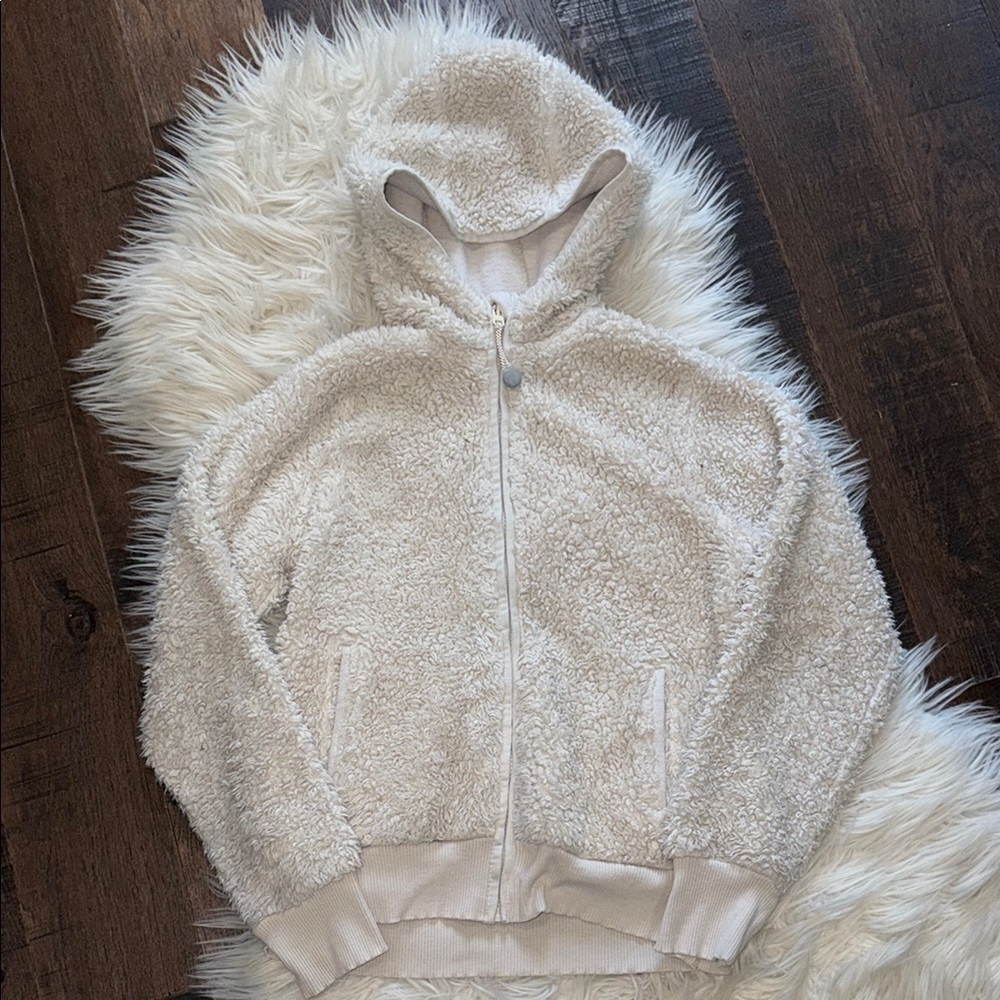 Cozy Cream Sherpa Athleta Hoodie